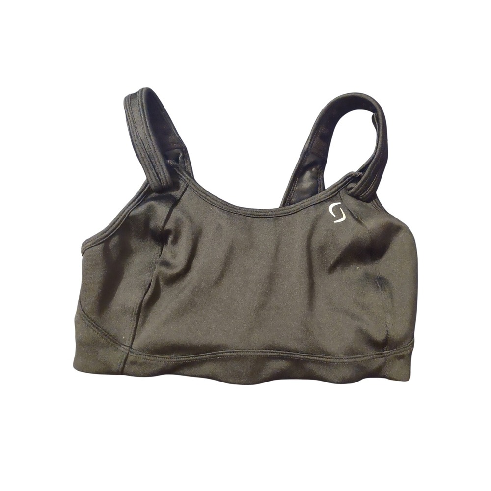Moving Comfort Fiona Sports Bra Black High Impact Adjustable Straps 32D 350003
